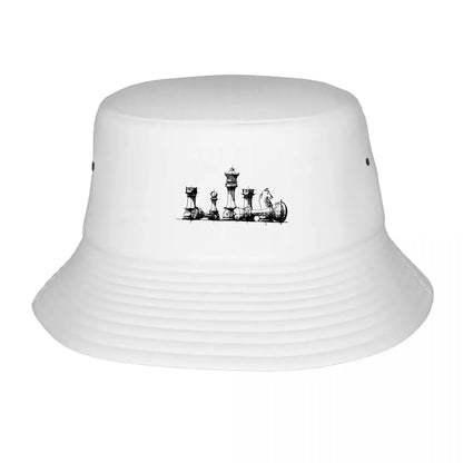 Architectural Chess Pieces Sketch Bucket Hat