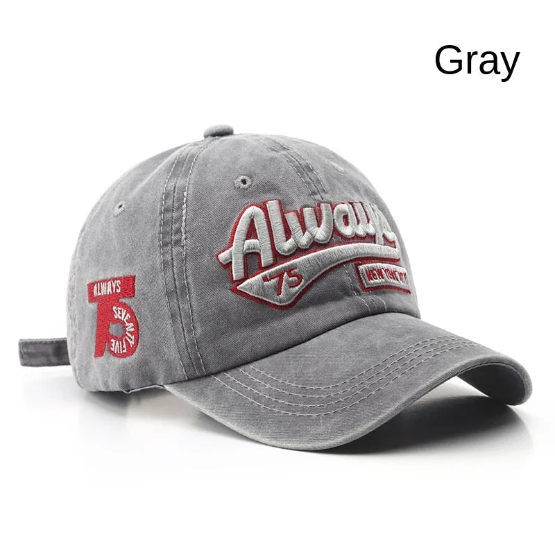 Unisex Vintage Washed “ALWAYS” Embroidered Baseball Cap