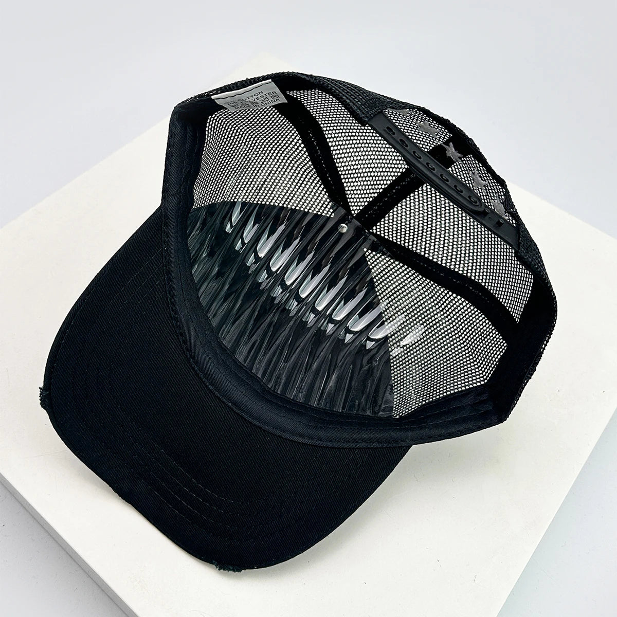 Five Pointed Star Embroidered Color Block Baseball Hat