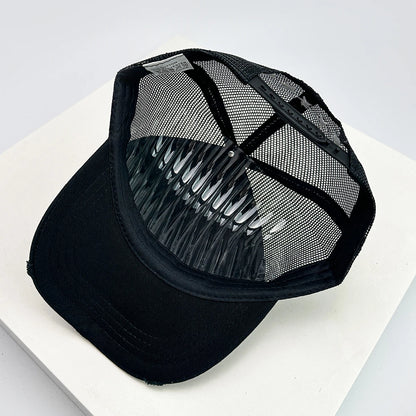 Five Pointed Star Embroidered Color Block Baseball Hat