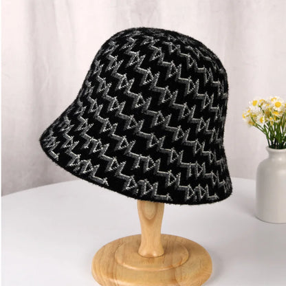 Korean Rabbit Fur Bucket Hat