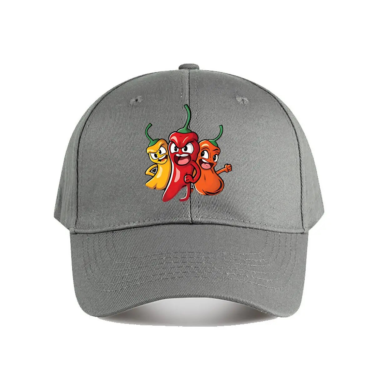 Colorful Cartoon Chili Vinyl Snapback Baseball Cap