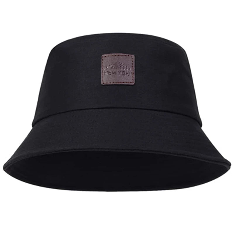 New York Leather Label Personality Bucket Hat