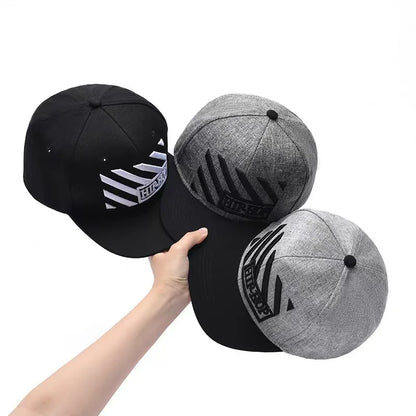 Korean Style Adjustable Flat Brim Hip Hop Baseball Hat
