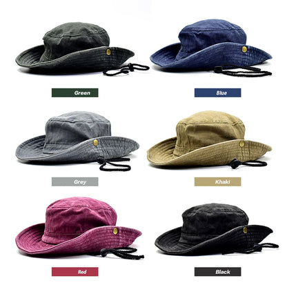Vintage Washed Denim Unisex Bucket Hat