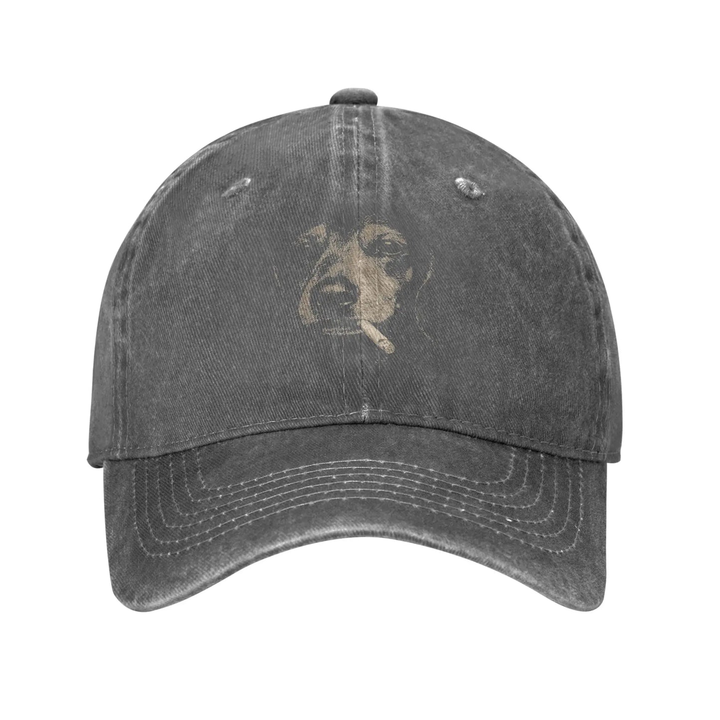 Dog Smoking Dachshund Meme Baseball Cap