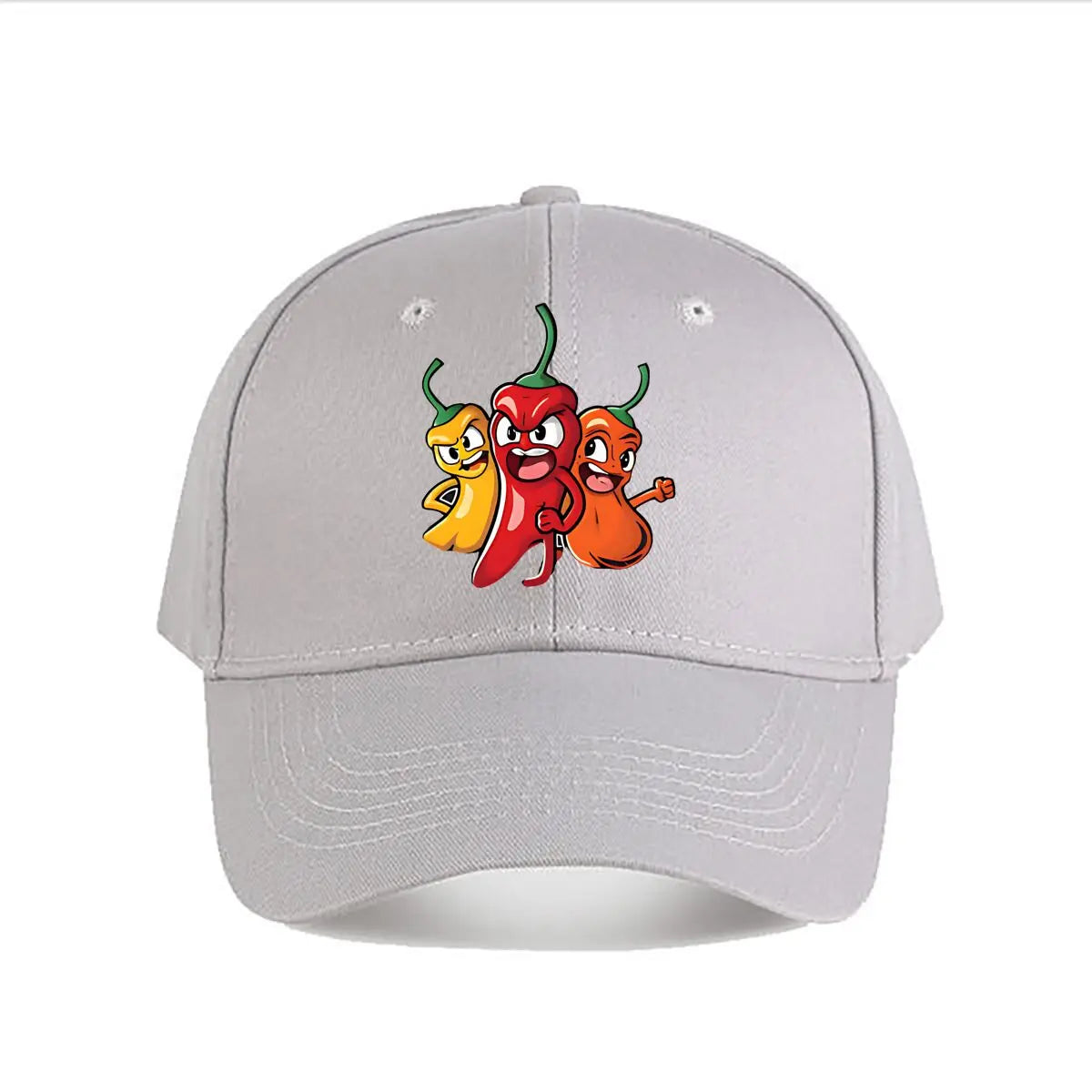 Colorful Cartoon Chili Vinyl Snapback Baseball Cap