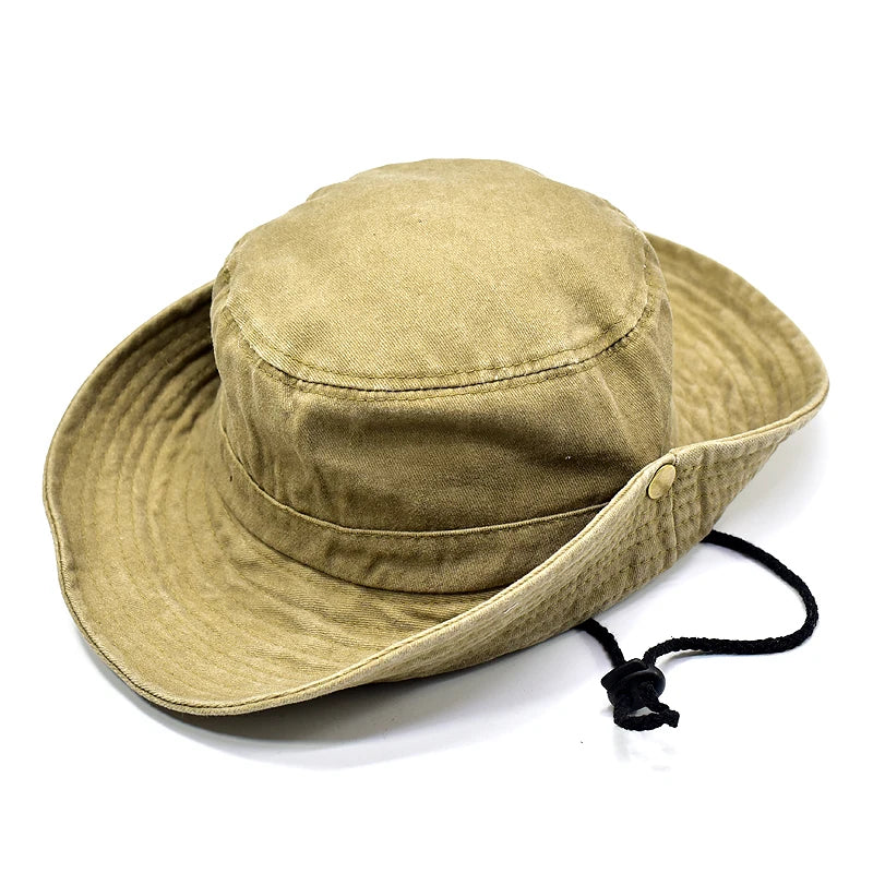 Vintage Washed Denim Unisex Bucket Hat