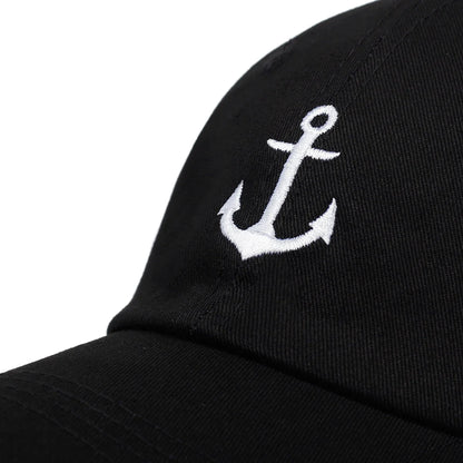 Unisex Ship Anchor Letter Embroidered Casual Baseball Cap