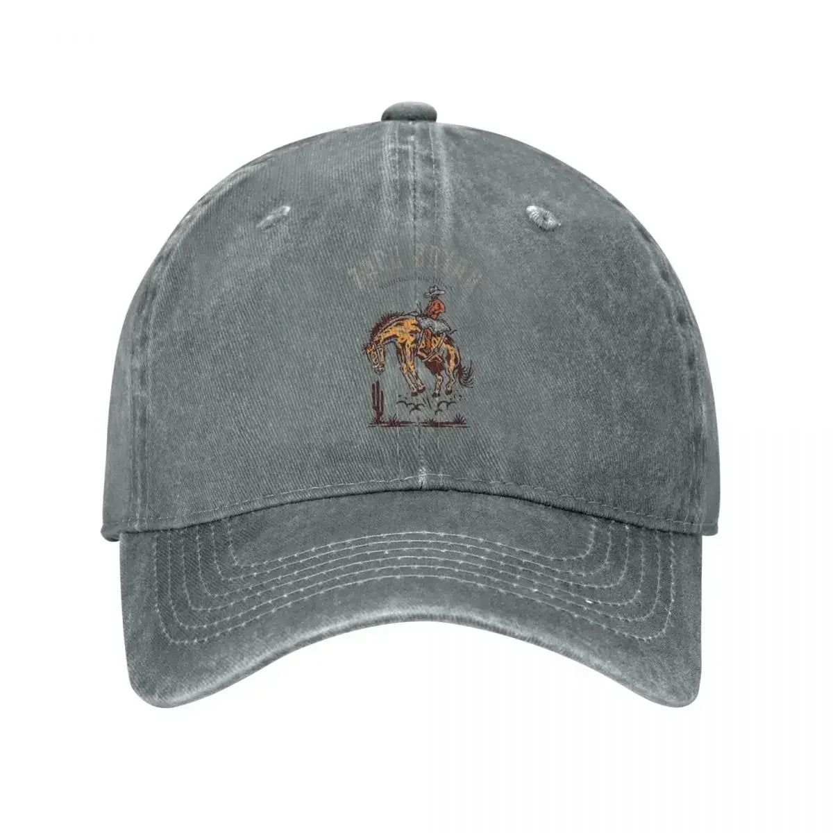 Zach Bryan Retro Distressed Washed Denim Baseball Cap