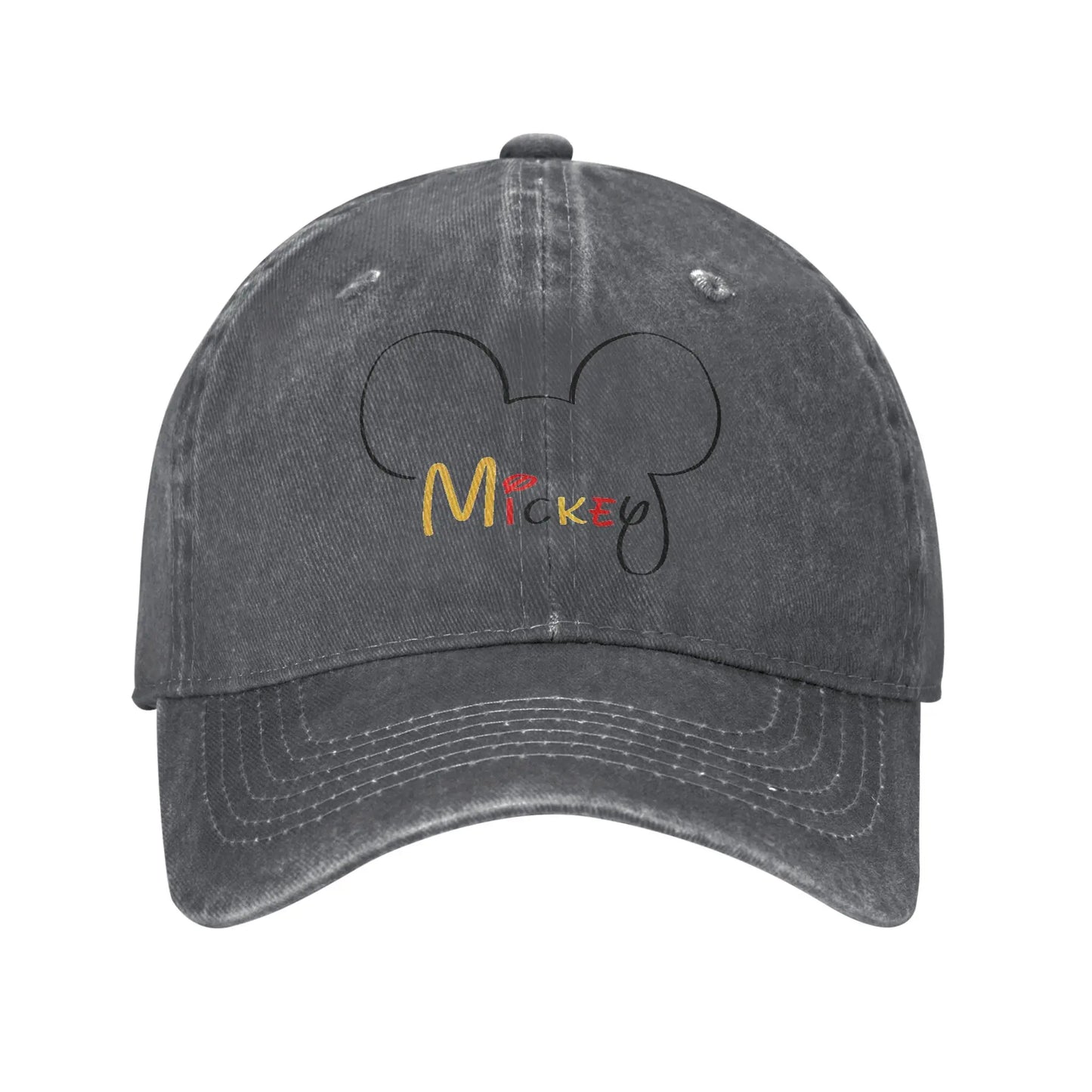 Mickey Mouse Cartoon Print Trucker Baseball Cap