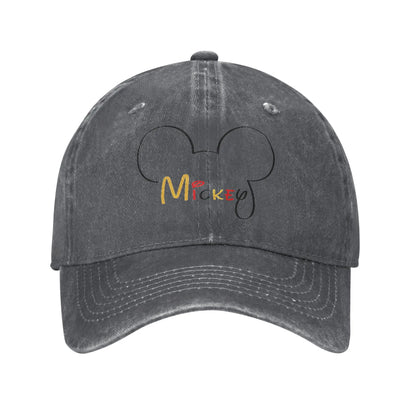 Mickey Mouse Cartoon Print Trucker Baseball Cap