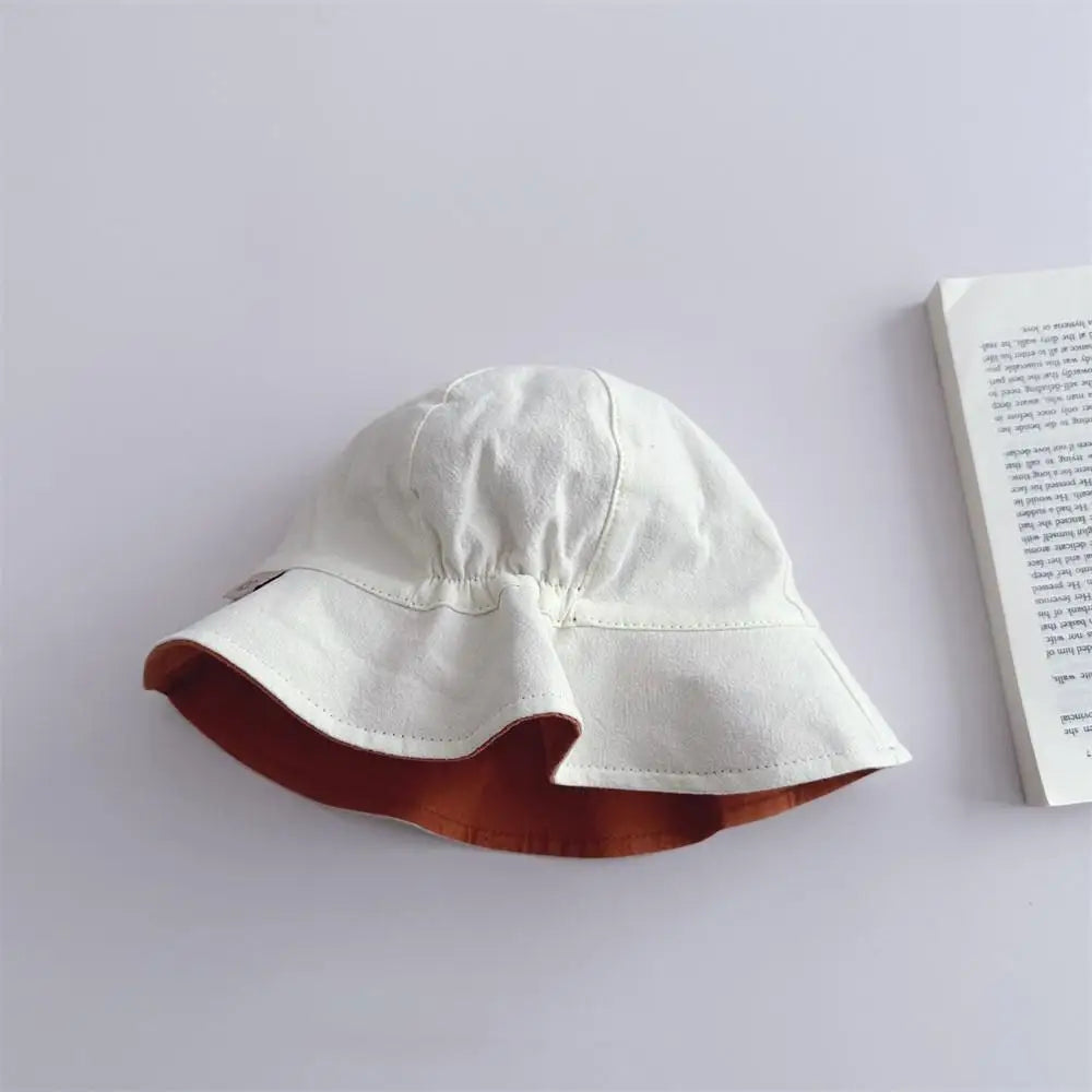 Kids Striped Cotton Fisherman Cap