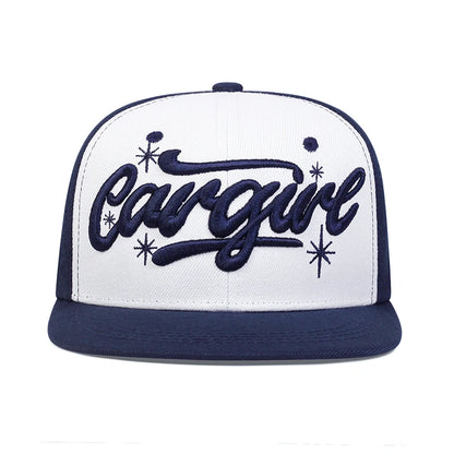 Graffiti Angel Embroidered Flat Brim Baseball Hat