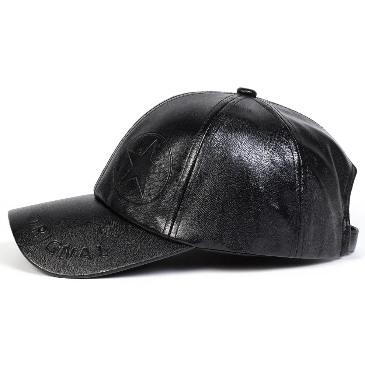 Pentagram PU Leather Baseball Cap