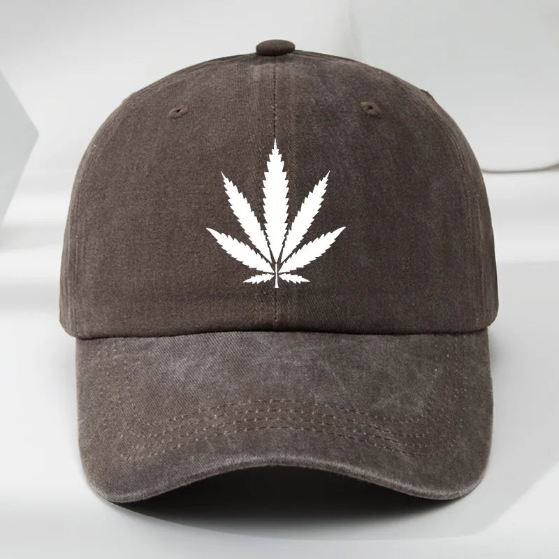 Maple Leaf Printed Retro Duckbill Baseball Hat