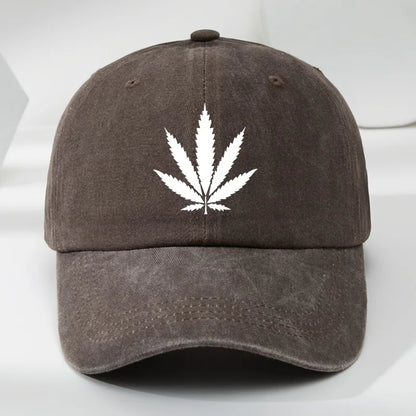 Maple Leaf Printed Retro Duckbill Baseball Hat