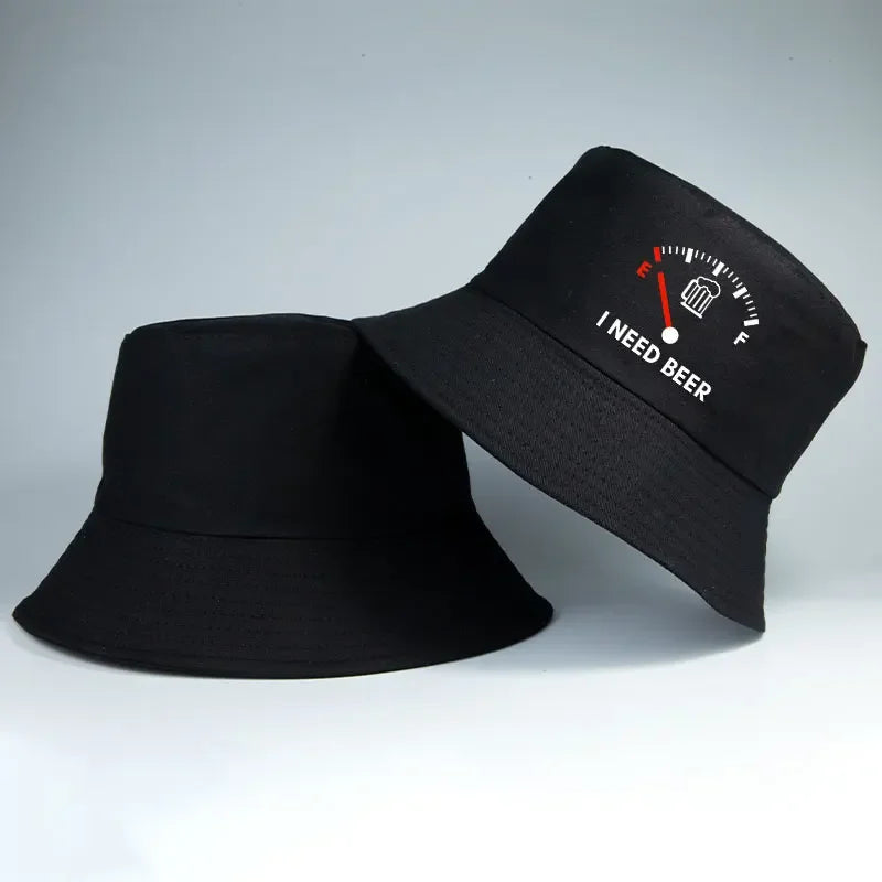 I Need Beer Reversible Print Bucket Hat