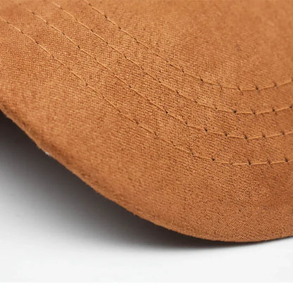 Winter Solid Suede Adjustable Baseball Cap