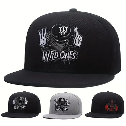 Ninja Letter Embroidery Hip Hop Snapback Cap