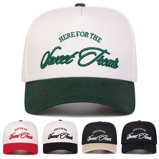 Unisex SWEET TREATS Letter Embroidery Baseball Caps