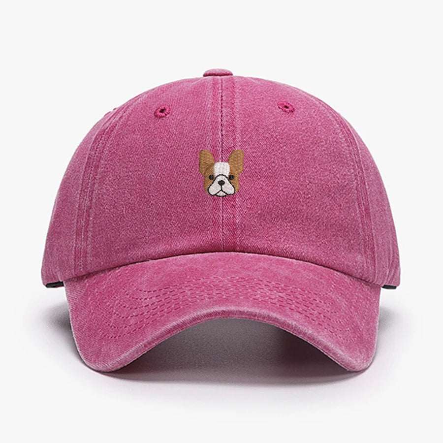 Lucky Clover Embroidery Vintage Washed Cotton Baseball Cap