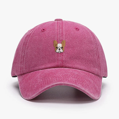 Lucky Clover Embroidery Vintage Washed Cotton Baseball Cap
