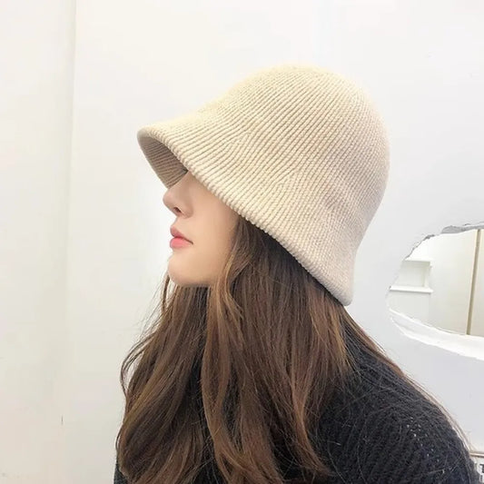 Chenille Knit Cold Proof Bucket Hat