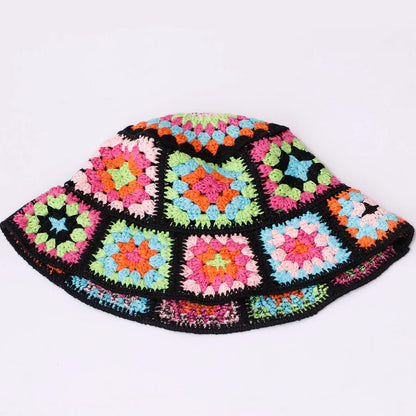 Colorful Crochet Woolen Knitted Bucket Hat