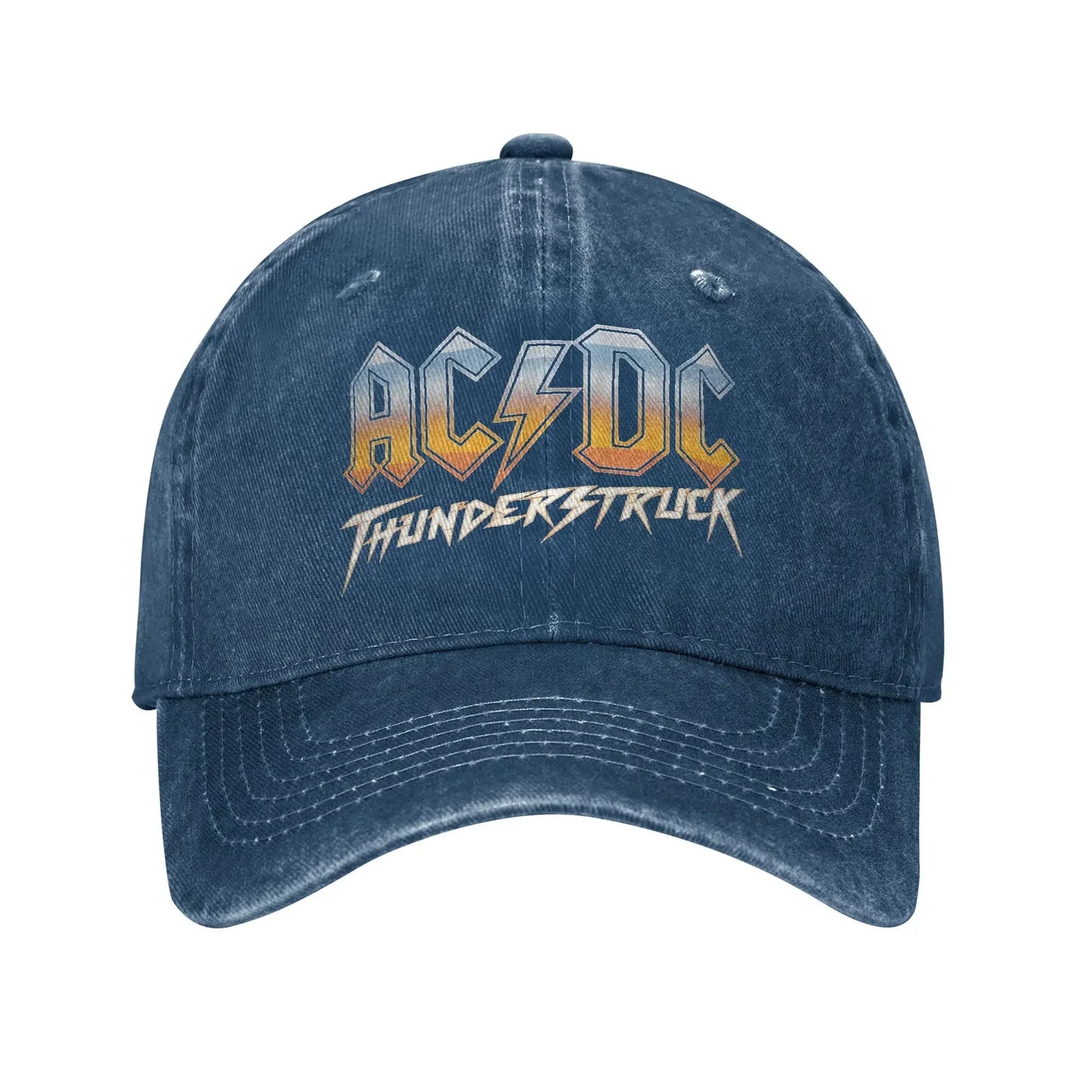 ACDC Thunderstruck Distressed Washed Unisex Baseball Cap