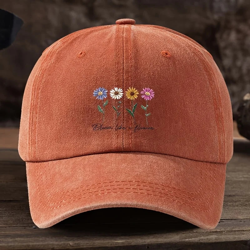 Unisex Floral Print Duckbill Baseball Cap