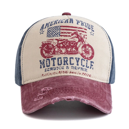 Motorcycle Print Hip Hop Snapback Cap