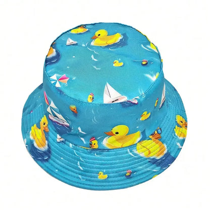 Unisex Yellow Duck Embroidered Bucket Hat