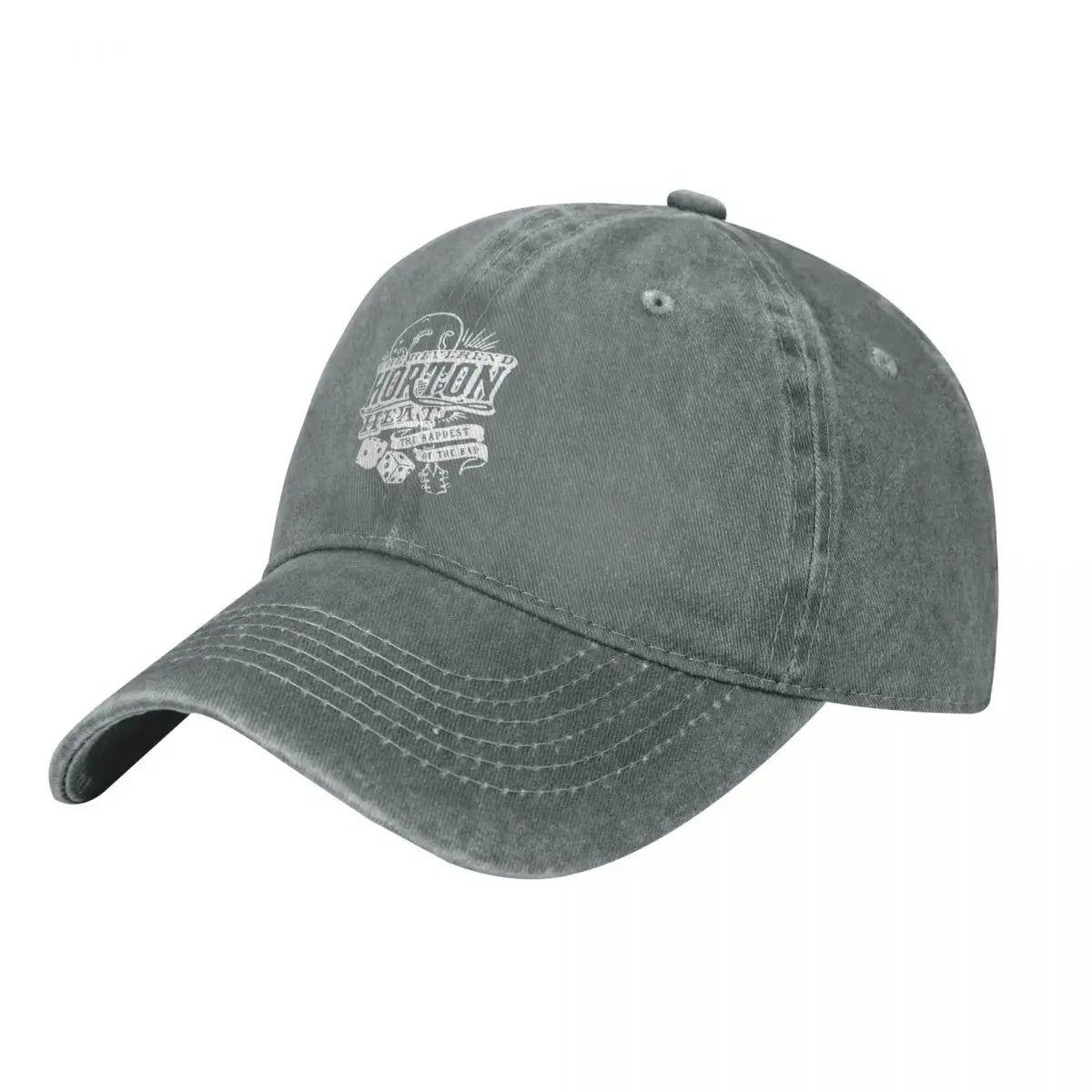 Vintage Distressed Reverend Horton Heat Denim Baseball Cap