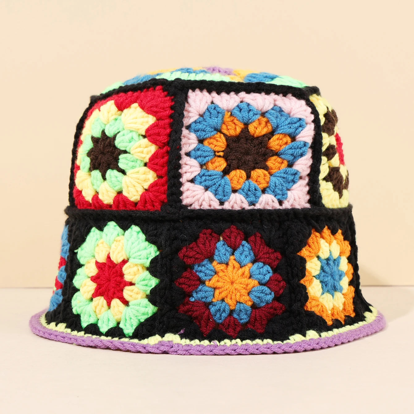 Hollow Flower Knitted Fisherman Hat Women Autumn Winter