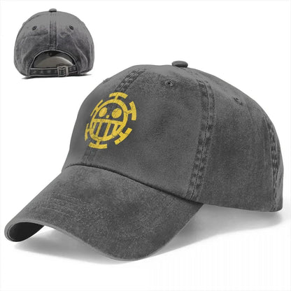 Skull One Piece Anime Vintage Baseball Cap