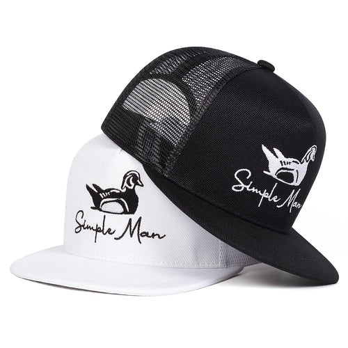 Unisex Simple Man Duck Embroidery Hip-hop Net