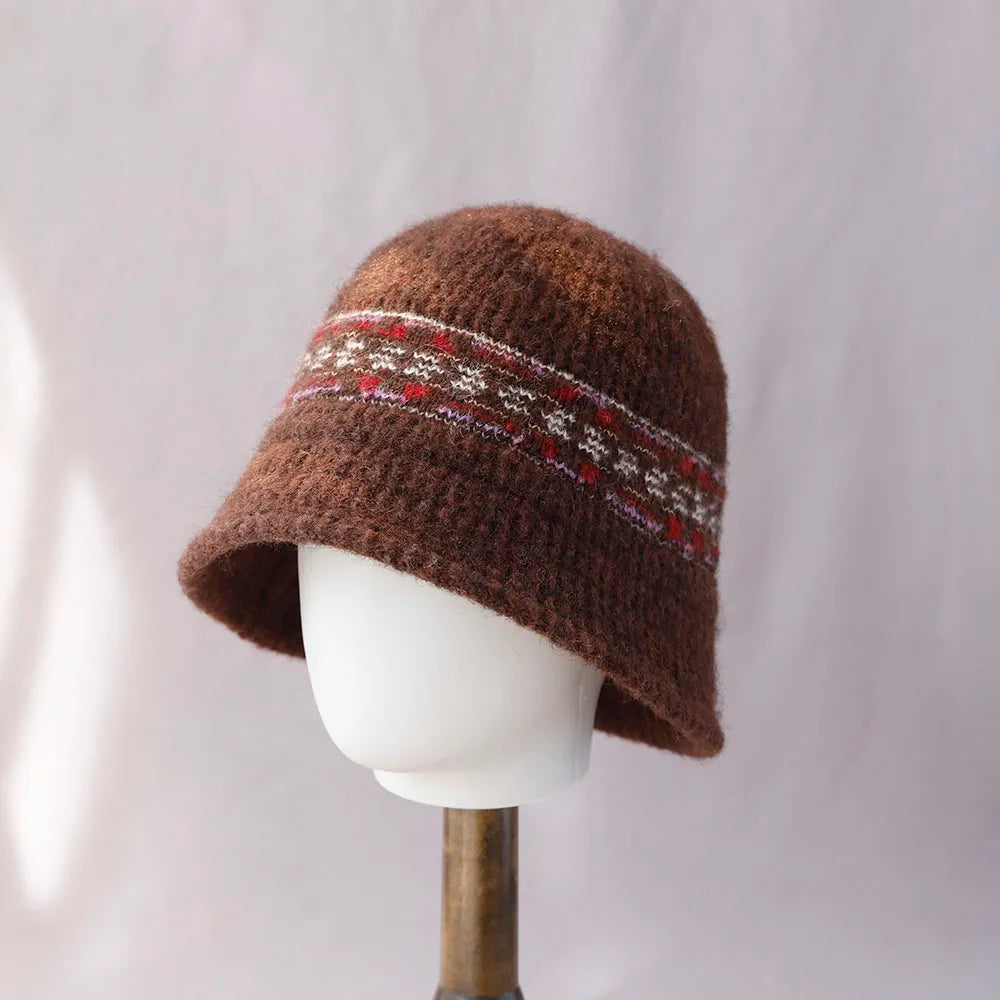 Vintage Wool Foldable Winter Bucket Hat