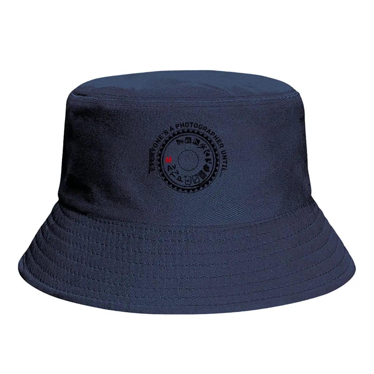 Circular Badge Graphic Winter Bucket Hat