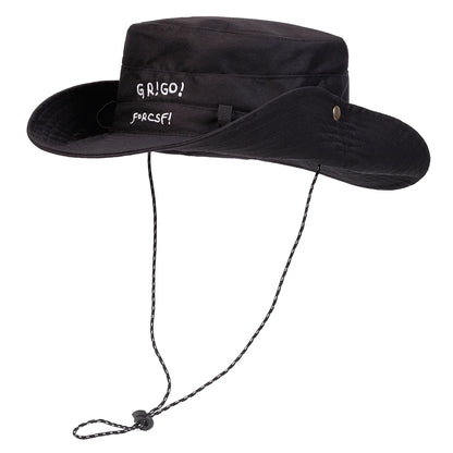 Unisex GR GO FORCSF Letter Embroidery Bucket Hat