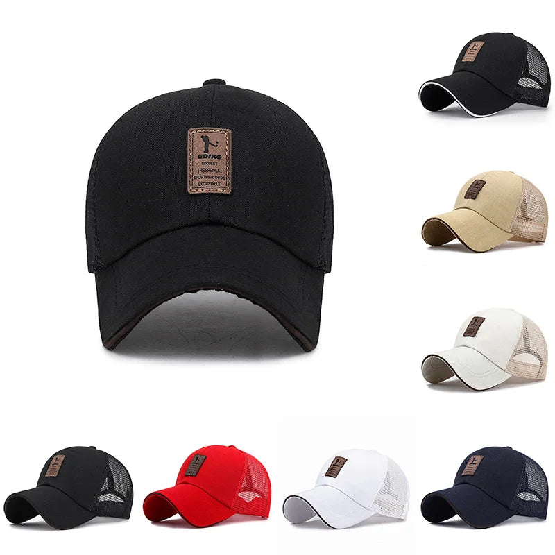 Unisex Cap Casual Plain Mesh Baseball Cap Adjustable Snapback Hats