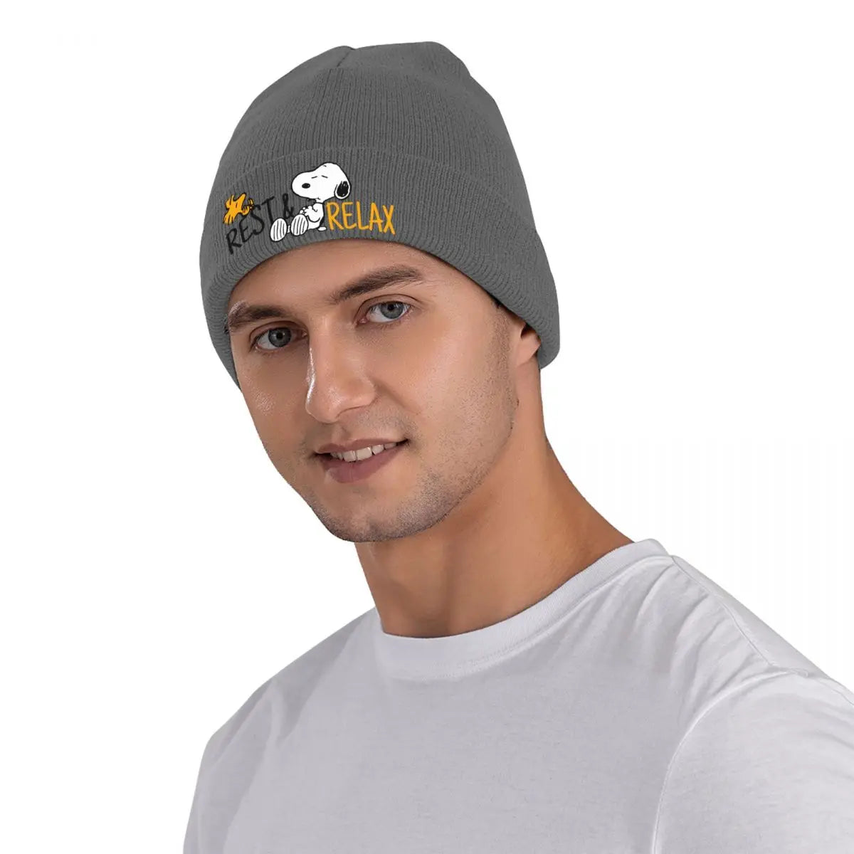 Snoopy Woodstock Peanuts Winter Knit Bucket Hat