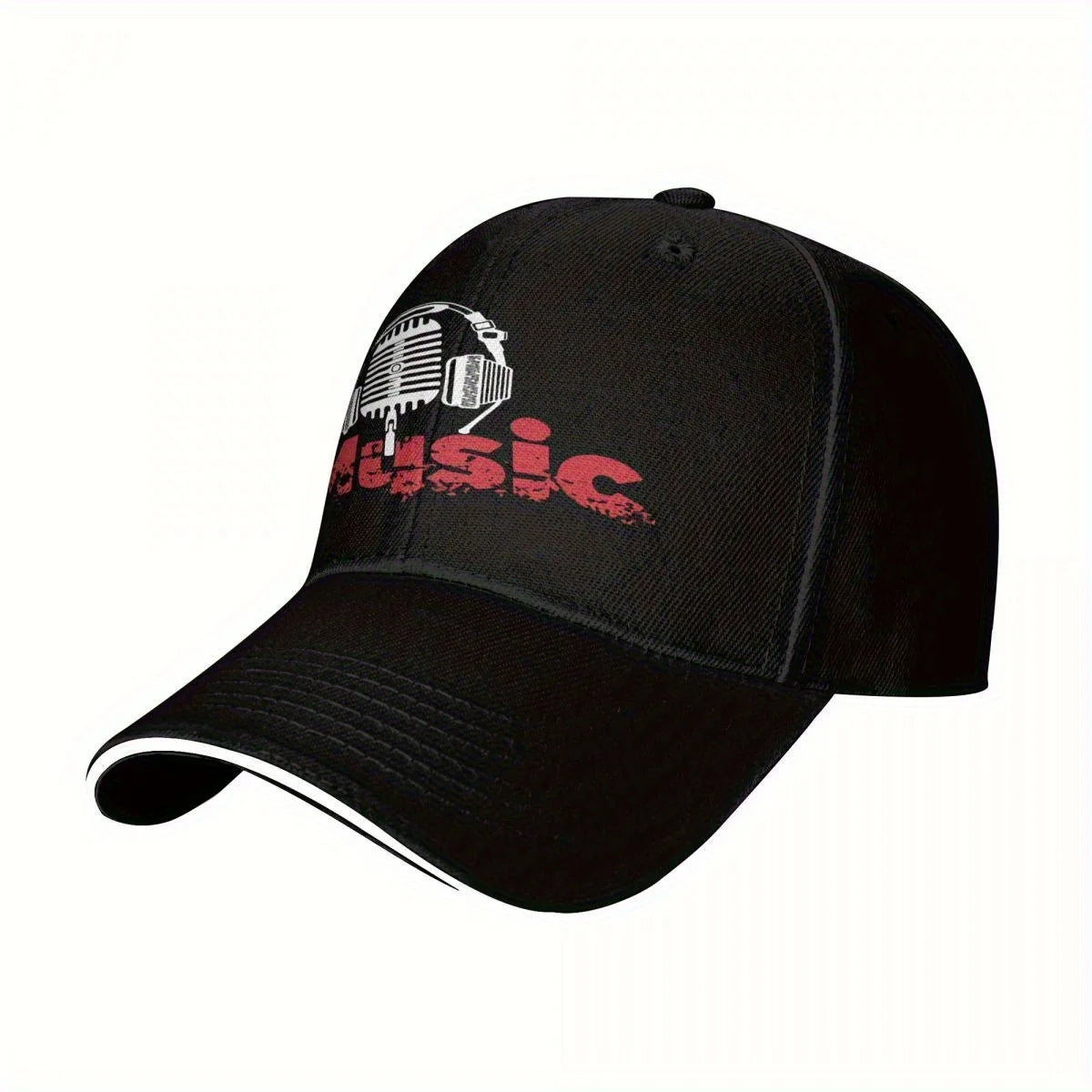 Vintage Music Print Baseball Cap