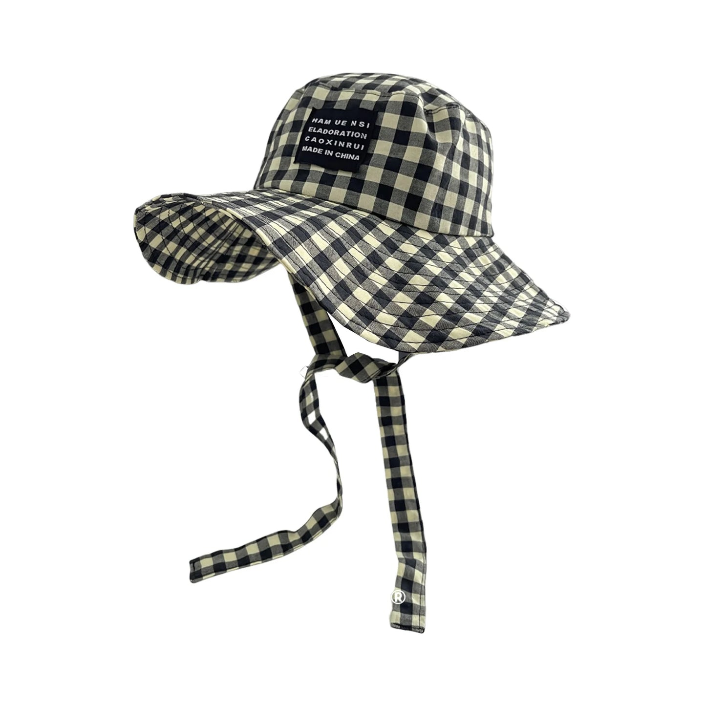 Breathable Grid Strap Summer Bucket Hat