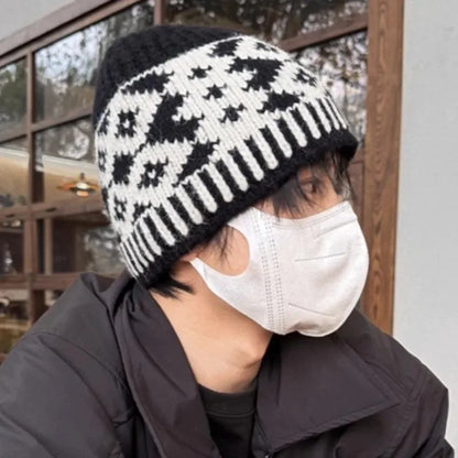 Korean Retro Knitted Wool Bucket Hat