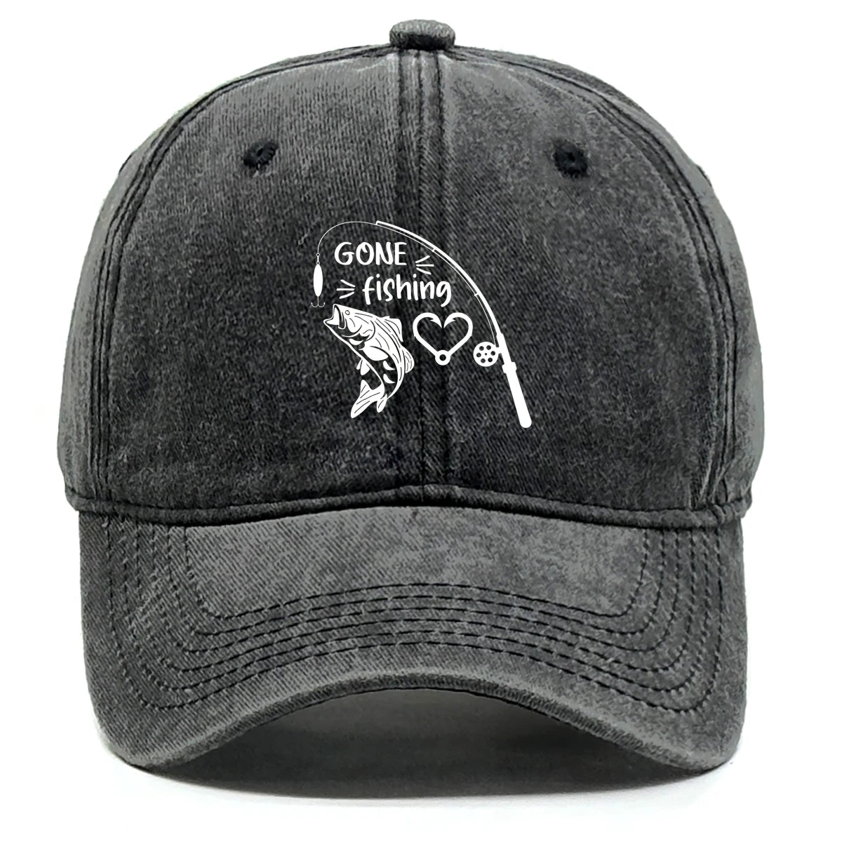 Fishing Skulls Washed Cotton Snapback Caps