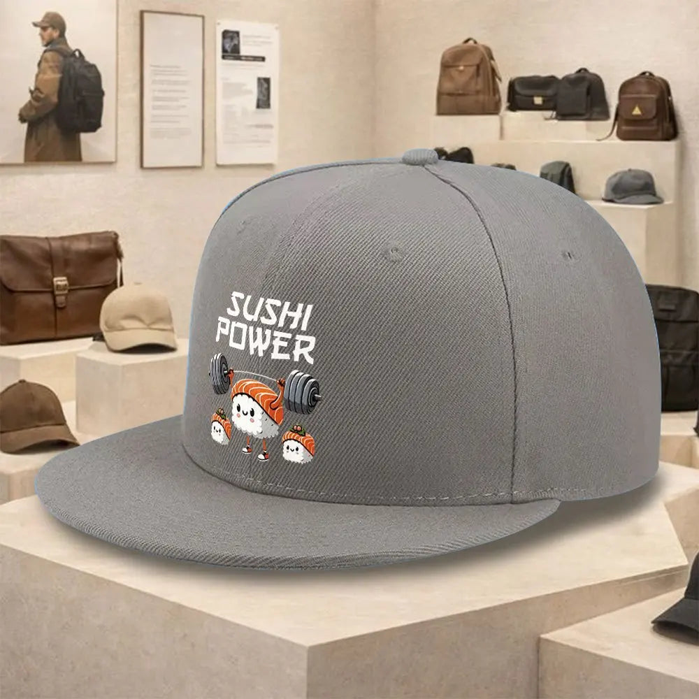 Sushi Power Weightlifting Street Style Snapback Cap