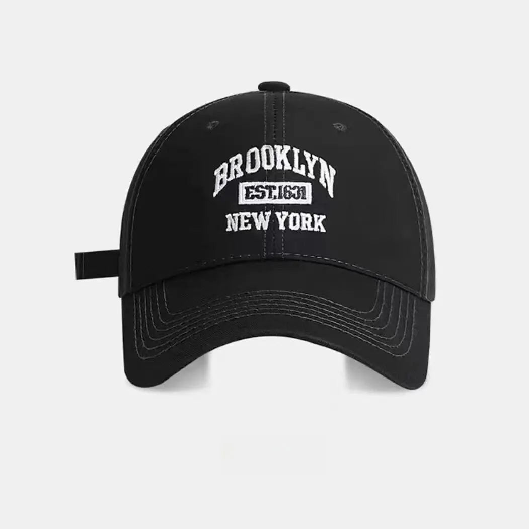 Brooklyn Embroidered Cotton Snapback Baseball Cap