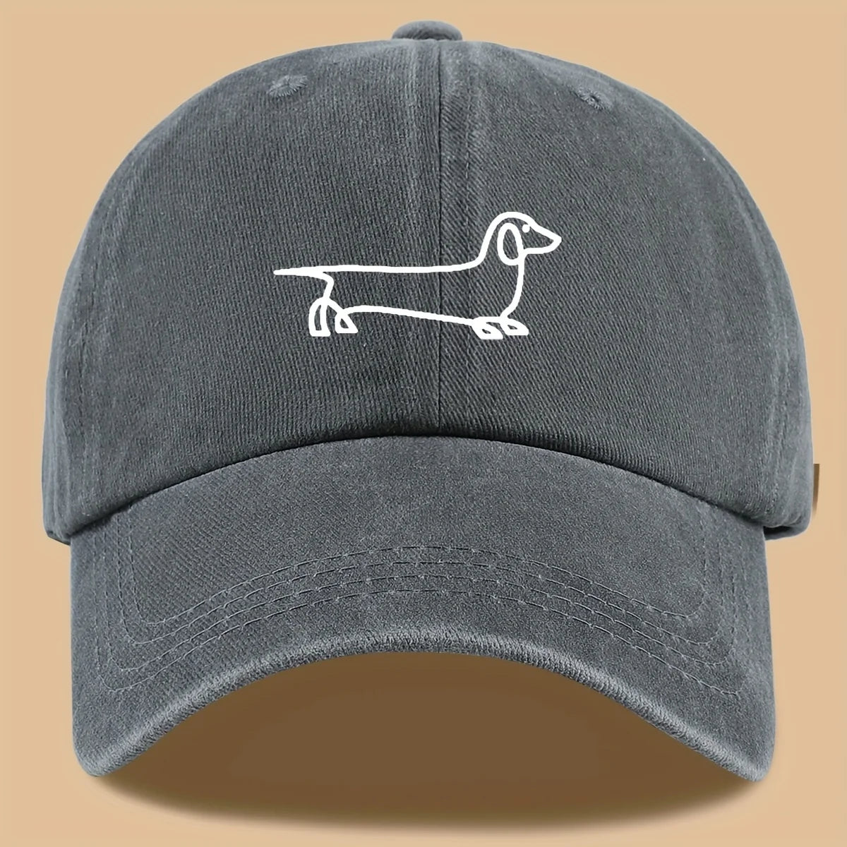 Simple Dog Print Travel Baseball Cap