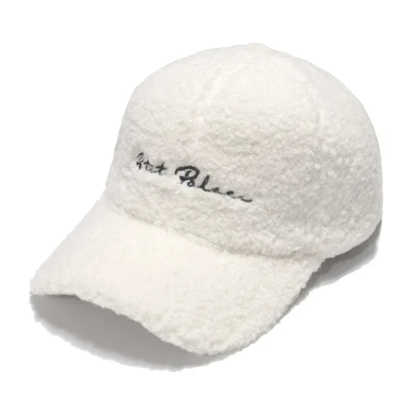 Unisex Korean Style Plush Winter Baseball Cap